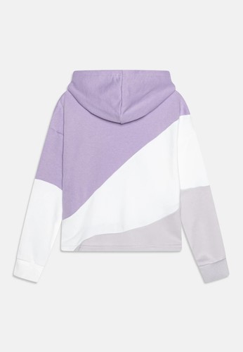 Puma Girls Hoodie Cotton Gauze White Purple 3-16 Years - Picture 2 of 5
