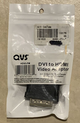 QVS HDMI Female to DVI Male Adaptor HDVI-FM (T)