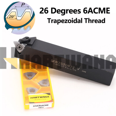 29 Degree 6ACME Indexable Threading Insert Trapezoid Lathe Turning Tool Holder