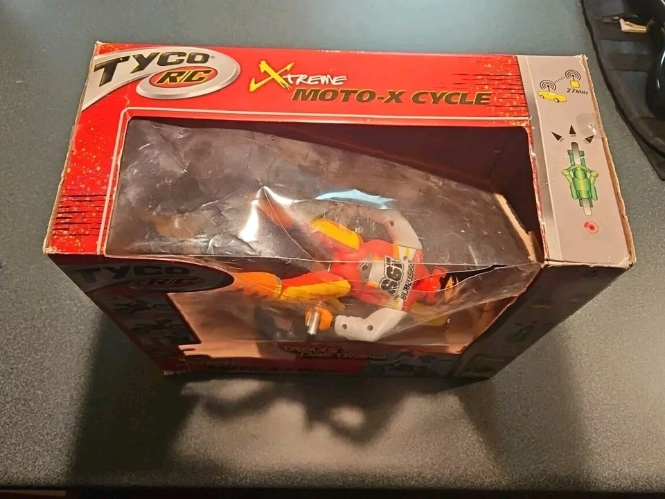 Vintage Tyco RC Travis Pastrana Xtreme Moto-X- Cycle Motocross W/Box NO BATTERY  - Image 2 of 4