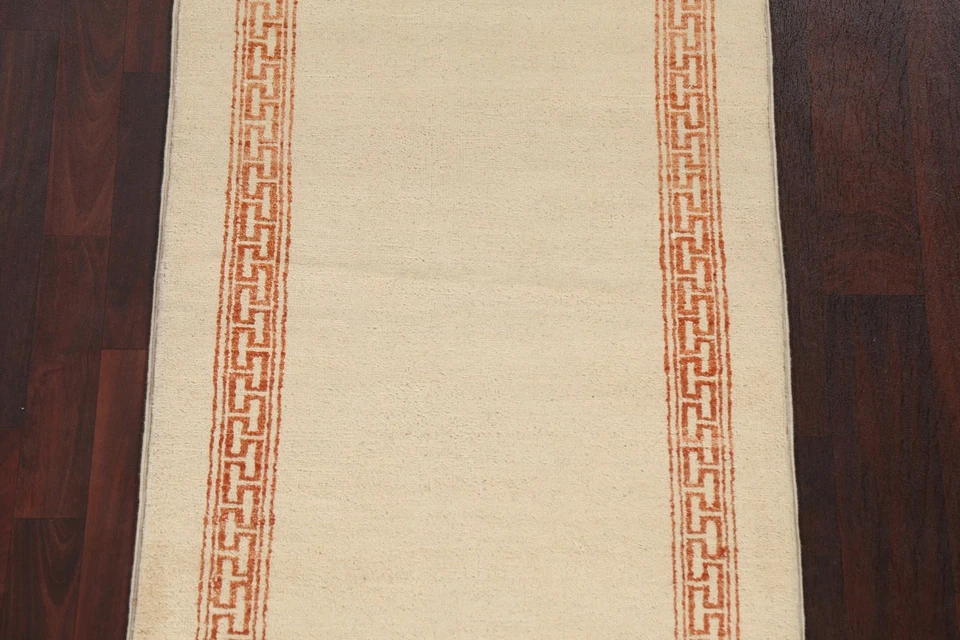 Eingefasst Gabbeh Zeitgenössisch Orientalisch Teppich Läufer Handmade Teppich - Bild 4 von 4