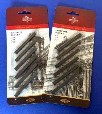 KOH-I-NOOR Hardtmuth Grafitblöcke Graphite Blocks Zeichenkohle Set´s wählbar