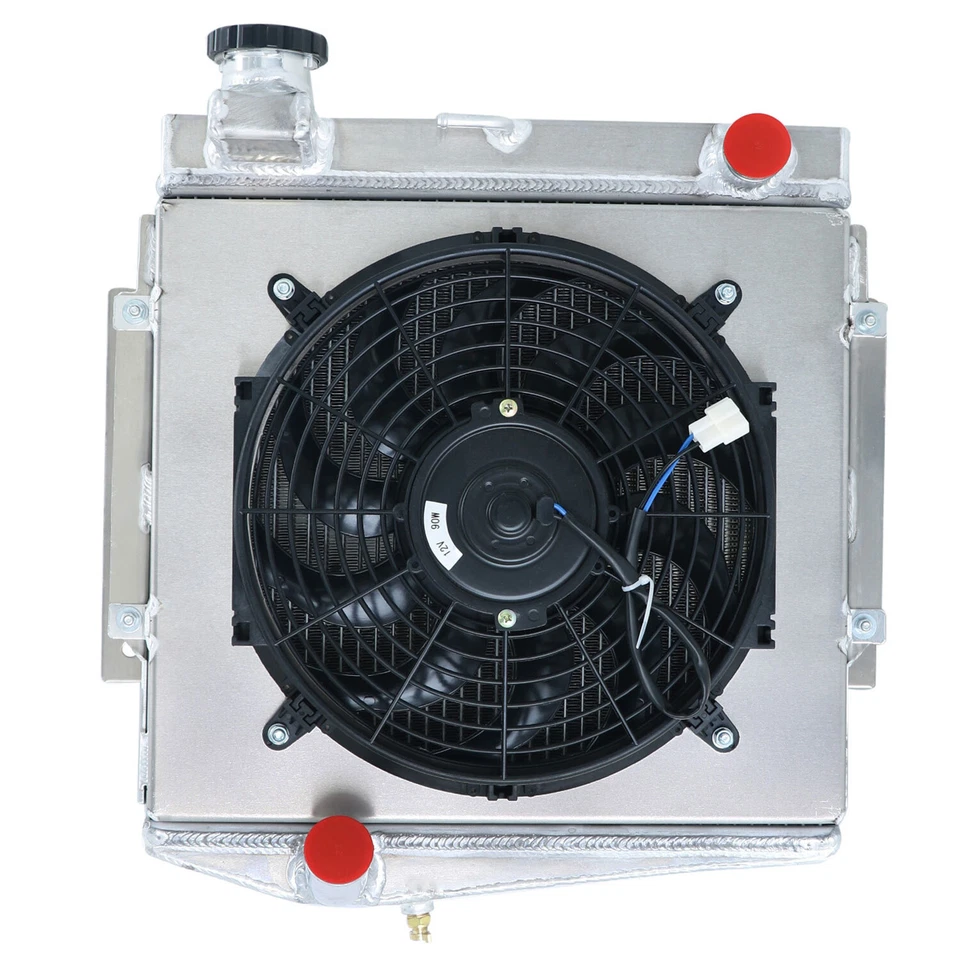 Fit 1969-1970 Datsun 2000 Truck 2.0L l4 4 Row Aluminum Radiator+Shroud Fan -HOT! Foto 3 de 4