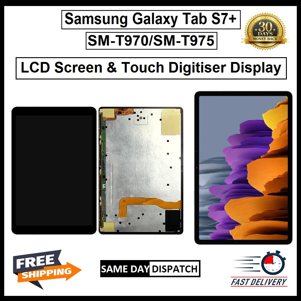 For Samsung Galaxy Tab S7 Plus LCD Display TouchScreen Digitizer Replacement - Picture 1 of 4