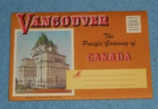 Vintage Vancouver Pacific Gateway of Canada Souvenir Photo Album Folder Postcard