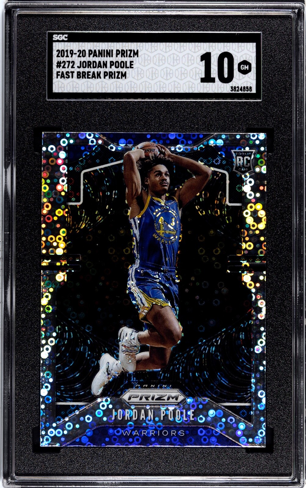 2019-2020 Jordan Poole Prizm Fast Break SGC 10 Gem Mint