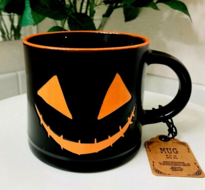 Halloween Jack OLantern Pumpkin Scary Face Coffee Mug GLOBAL DESIGN CONNECTIONS 