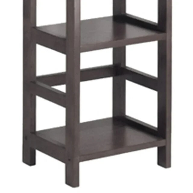 4 Tall Tier Thin Bookcase Bookshelf Vertical For Wall Book Small Narrow Shelf