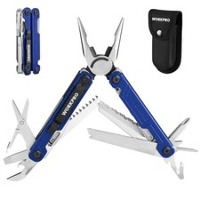 Alicate multiherramienta de acero inoxidable WORKPRO 18 en 1 con cuchillo de bolsillo EDC multiherramienta