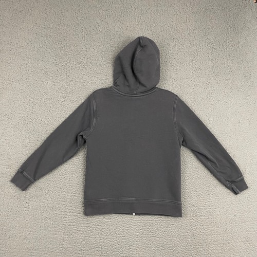 Hanna Andersson Hoodie Kids Size 8 Gray Retro Striped Sherpa Fleece Lined - Picture 10 of 10