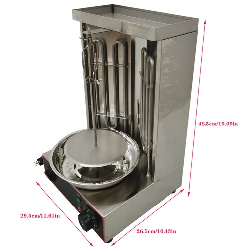 Barbecue Elettrico Girevole 110V Fornello Turco 1700W Acciaio Inox - Foto 2 di 8