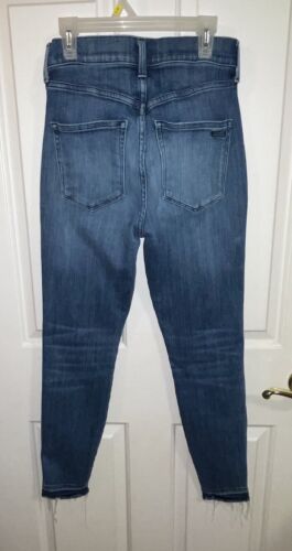Ayr Jeans Women's 26x26 Blue The Riser High Rise Skinny Raw Hem Made In USA - Picture 3 of 21