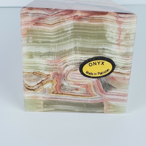 10in Onyx Obelisk Multicolored Quartz Rock Decor Tower Pakistan - Picture 3 of 3