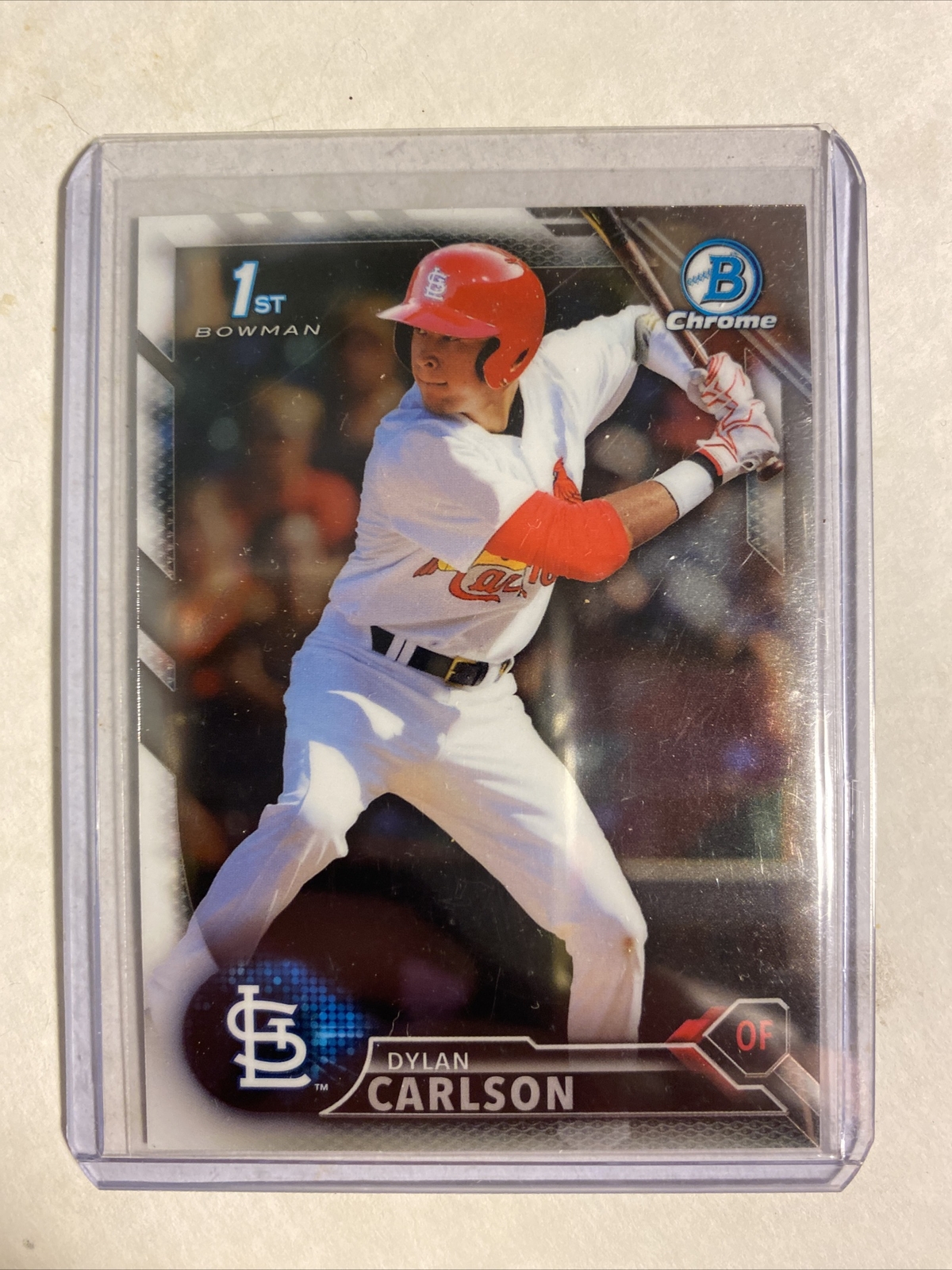 2016 Bowman Chrome Draft Dylan Carlson Refractor Prospect #BDC-3 Cardinals A477