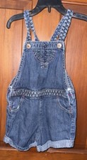 Oshkosh B'gosh Girl's Size 4 Toddler Jean Denim Shortalls
