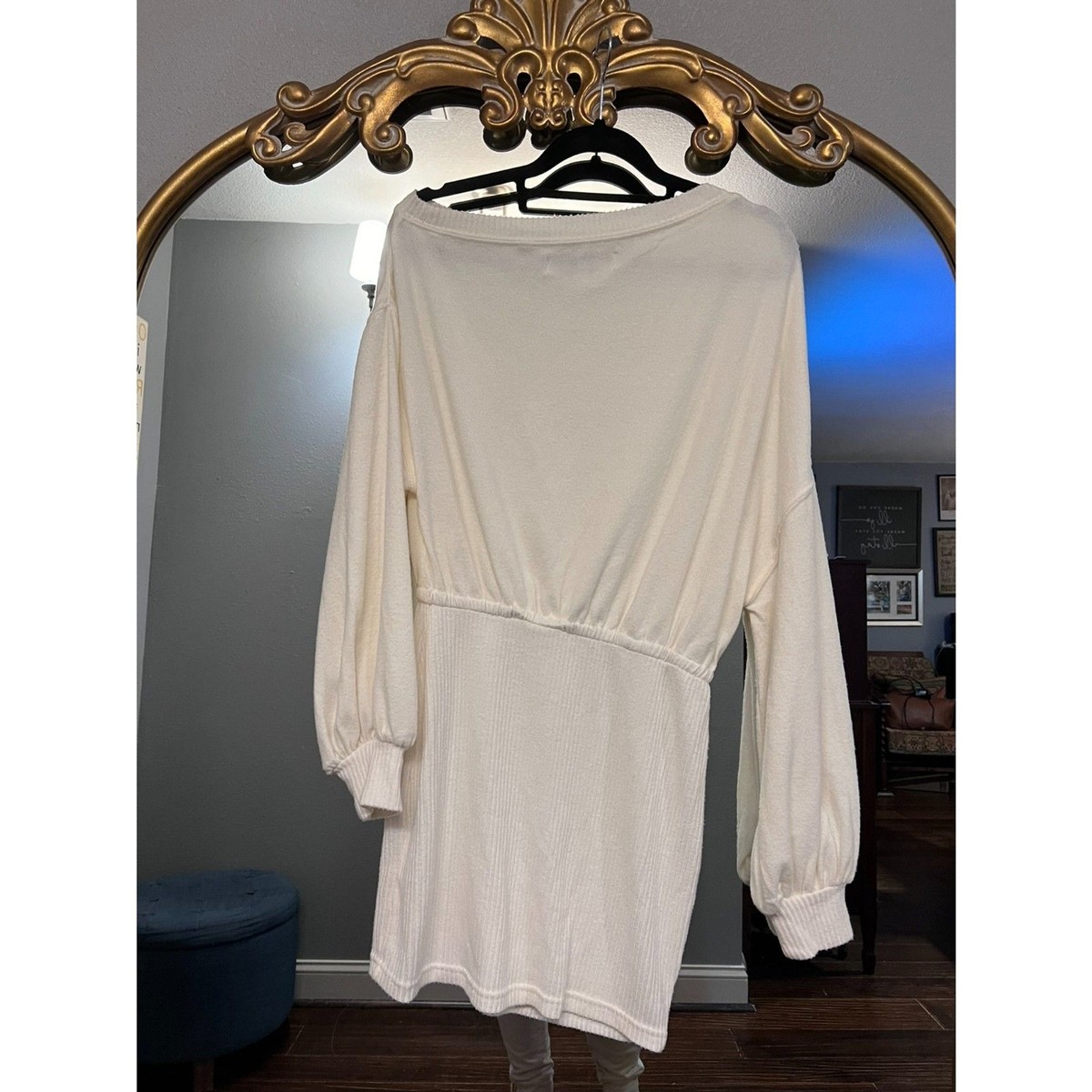 fp beach sweater dress Free People Asymmetrical Mini XS Size:12 Years * Dropped shoulders* Exposed SCH003563_BL_S Women'S Long Sleeve Off