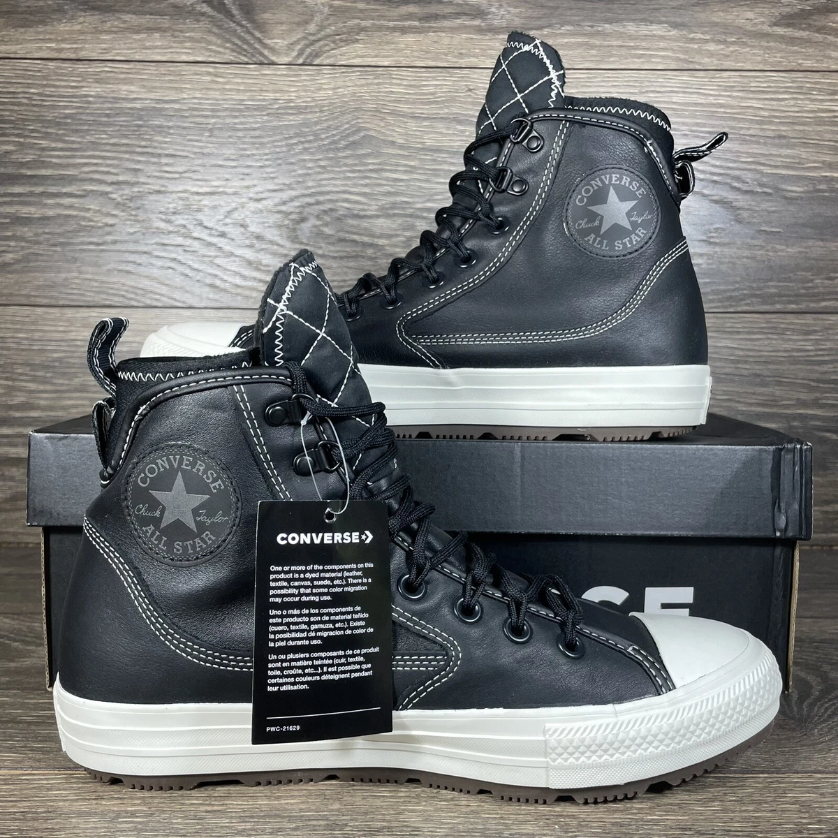 Converse Chuck Taylor All Star All Terrain Black Waterproof Sneakers Boots | eBay