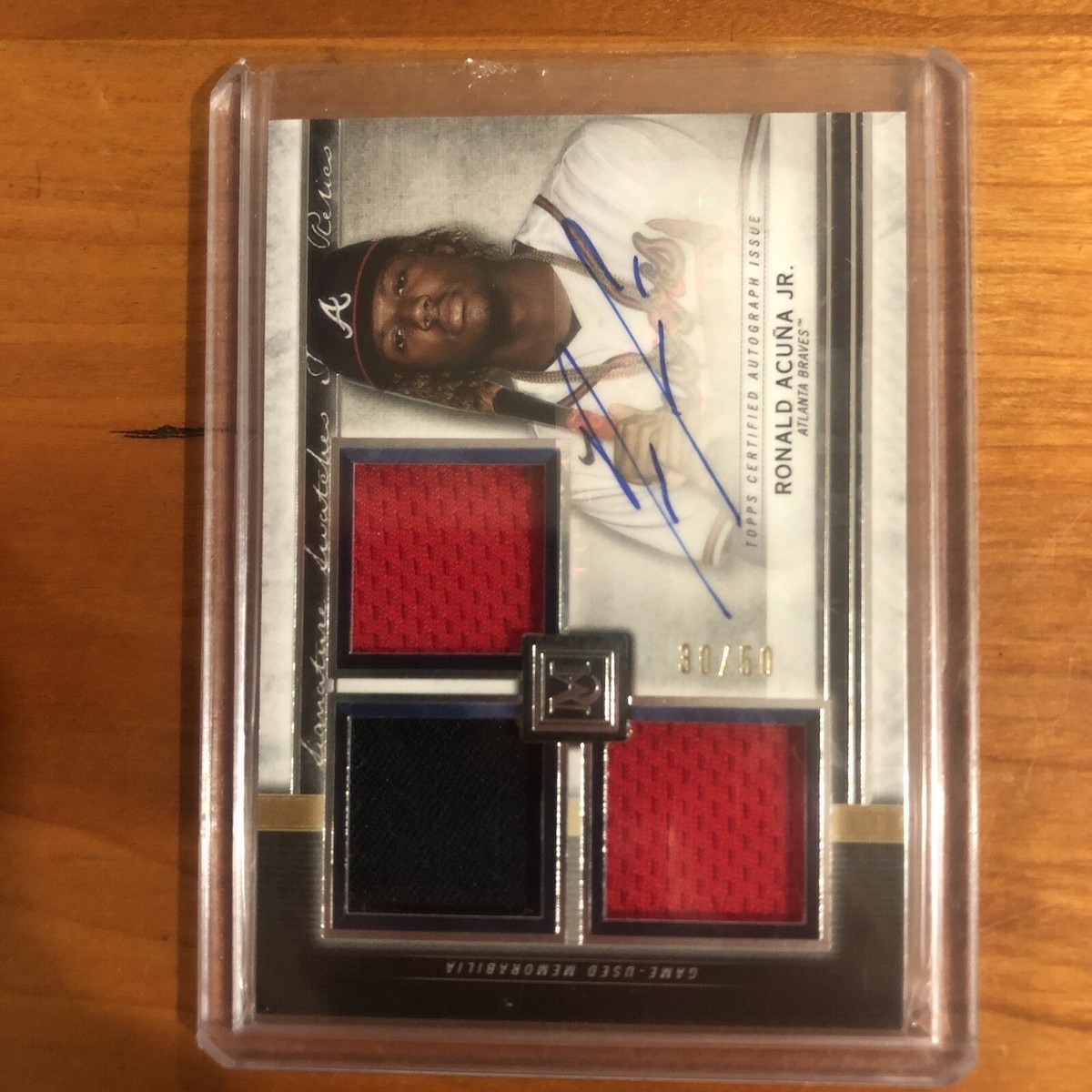2020 Topps Museum Collection Ronald Acuña Jr. Triple Relic