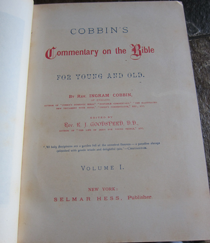 Cobbin's Commentary on the Bible - 2 Volumes - Rev. Ingram Cobbin - 1876 - Picture 8 of 20