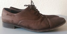 Prada Mens Brown Suede Vitello Lace Up Shoes Size 9 US size 10