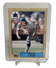 Pete Ladd - 1987 Topps #572 - Seattle Mariners Baseball Card FRESH GEM MINT