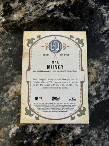 2022 Topps Gypsy Queen - Team Logo Swap #101 Max Muncy - Picture 2 of 2