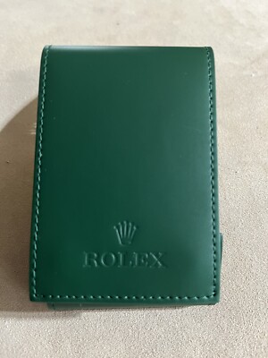 Rolex Watch Case Travel Pouch Service Center Green Leather Authentic Premium New