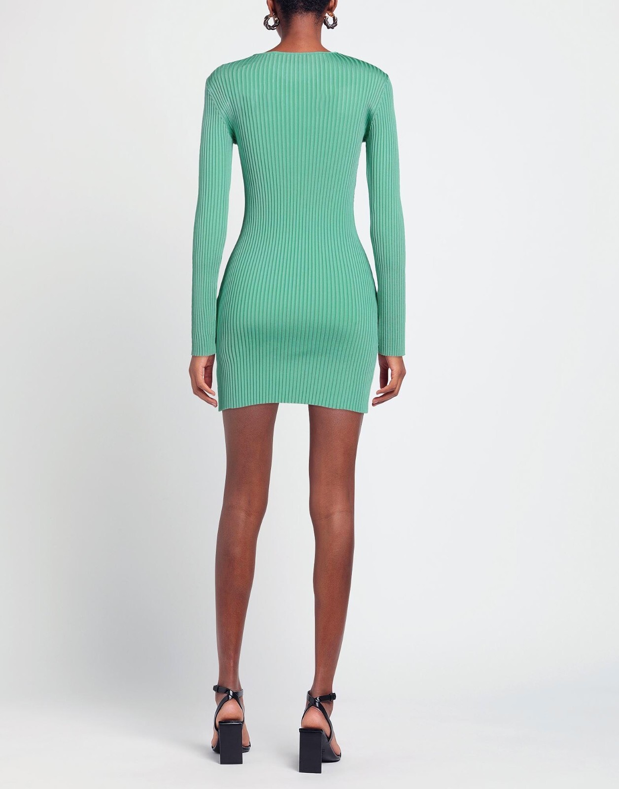 Self-Portrait Knit Woman Mini Dress Sage Green size s RRP£250 image 4
