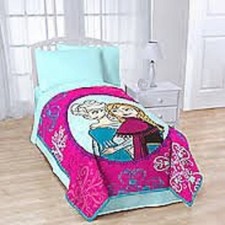 Frozen Anna and Elsa "Snowflake" Fleece Blanket 62"x 90" by Disney-Brand New