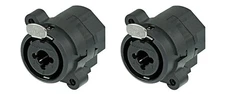 2 Neutrik NCJ9FI-H Combo 3-Pin XLRF/1/4in w- Switching (Normalling) PCB-H Mount