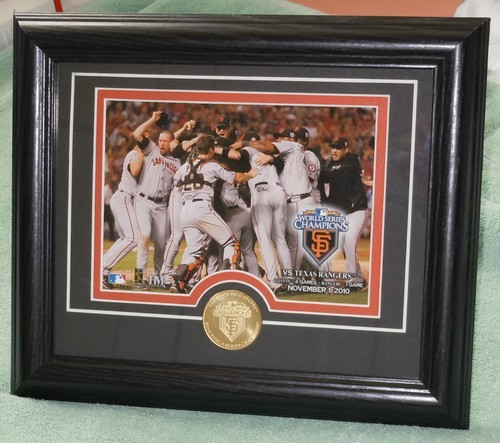 San Francisco Giants 2010 World Series Champions Photo Bronze Medallion Memento - Picture 7 of 11