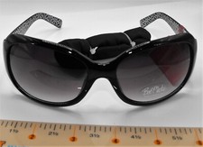 Bob Mackie Womens Fashion Sunglasses - Black Gold Accent -New with Tags BM53028X