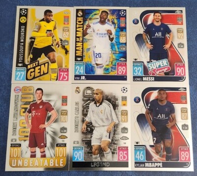 2021-22 Topps Chrome Match Attax UEFA Champions League Soccer You Pick - READ