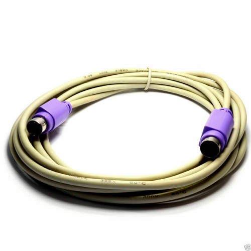 PS2 Keyboard Purple Extension Cable 6 pin Plug to Female Socket 3m - Picture 12 of 12