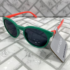 West Loop Sunglasses 58832FGK TRQ VL FWG Green/Orange Frames 100 UVA-UVB