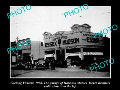 OLD POSTCARD SIZE PHOTO OF GEELONG VICTOIRA THE LUCKY BLACK CAT GARAGE c1930