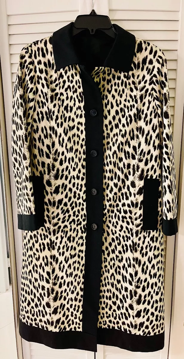 Manteau Blizzard Vintage Leopard Print Long Coat Women s