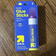 Up&up Jumbo Glue Sticks 2ct Disappearing Purple