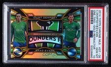 2014 Chrome MLS One-Two Gold Refractor 4/50 Clint Dempsey Brad Evans PSA 10 2k3