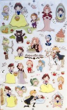 Funny Sticker World Princess Snow White Sticker Sheet KAWAII 