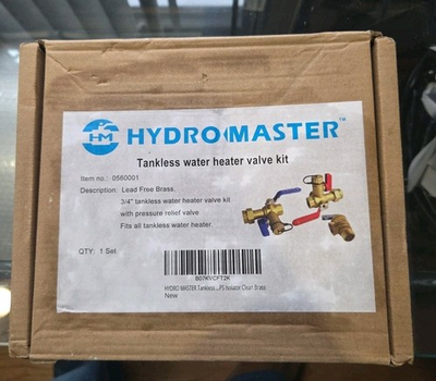 #ad HYDRO MASTER Tankless Water Heater Service Valve Kit with Pressure Relief Valve $49.99