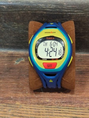 Timex Ironman Sleek 50 Lap Color Block Full Size Y2K  30 Years New Battery 