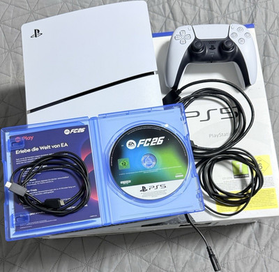 Sony PlayStation 5 Slim Blu-Ray Edition 1TB, Wi-Fi, 4K, Controller, FIFA 26