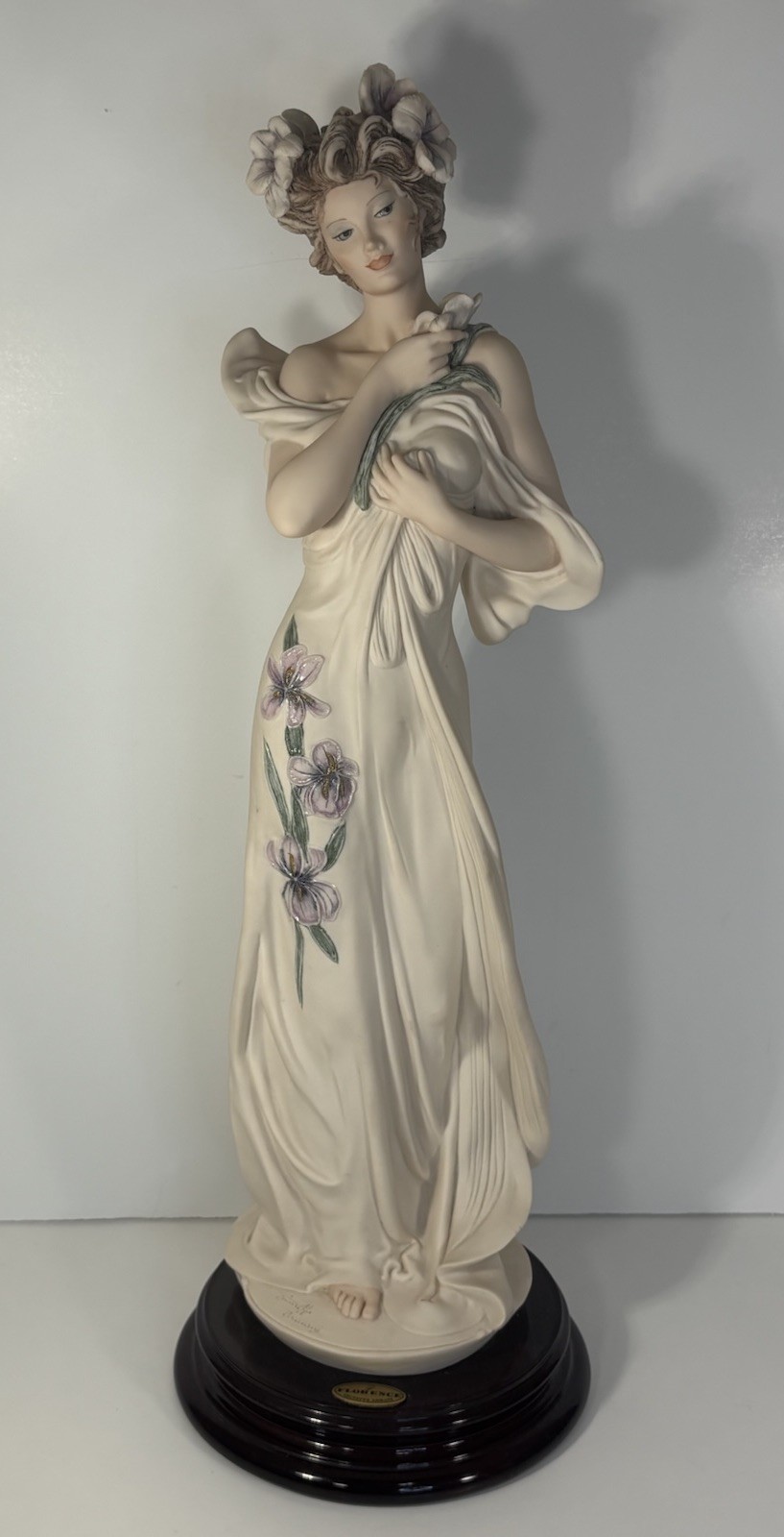 Giuseppe Armani 18.5” 1336F “Spring Iris” Italian Porcelain Woman Figurine