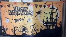 7 x5 New Happy Halloween Boo Backdrop Banner Haunted House Party Decoration