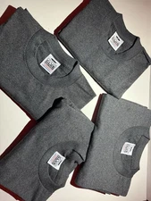 Pro Club Men's T-Shirt Charcoal Heavy Weight Size M Short Sleeve Crewneck Cotton