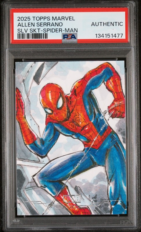 2025 TOPPS MARVEL CHROME SKETCH - SPIDER-MAN - PSA/DNA CERT - AUTHENTIC