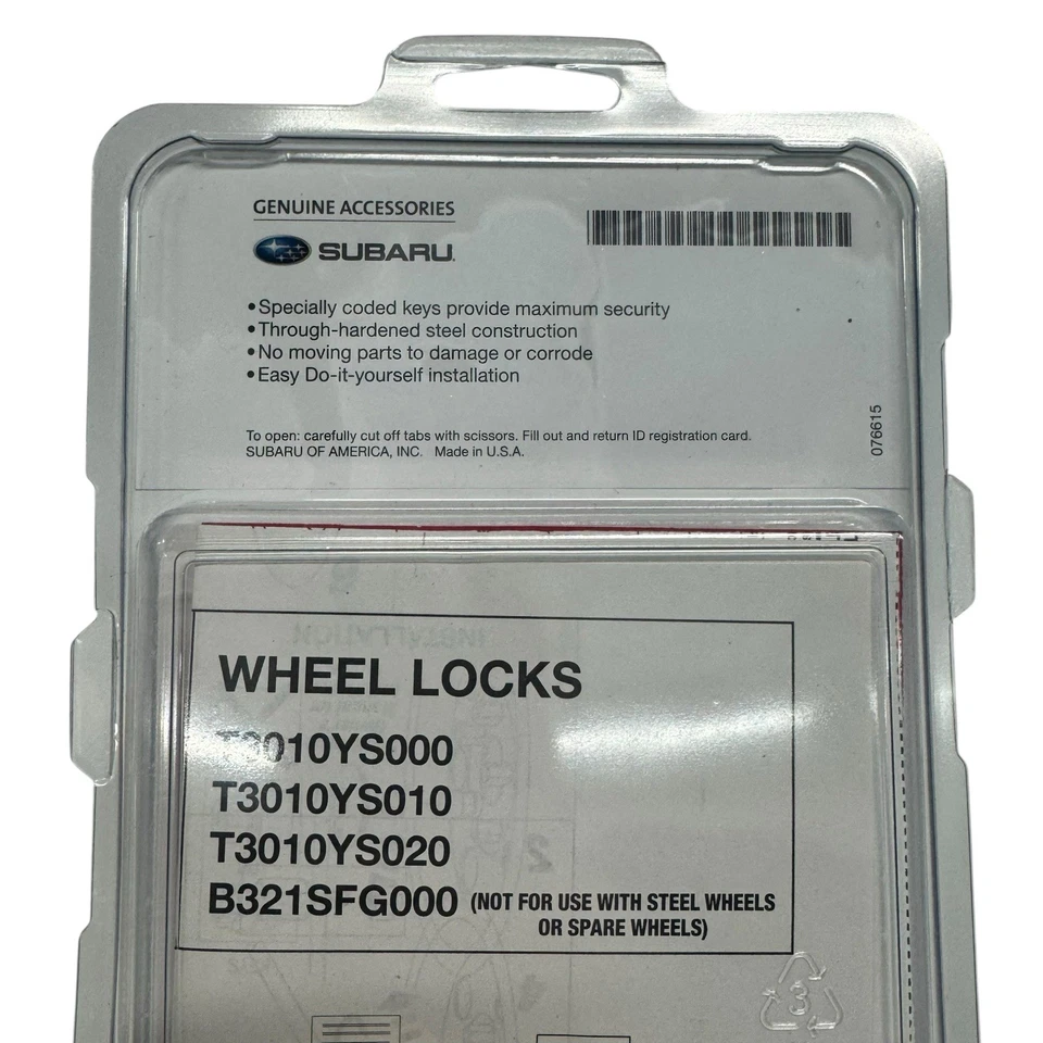 Accesorios de cerraduras de rueda Subaru B321SFG000 OEM ¡Juego genuino NUEVO! Foto 4 de 4