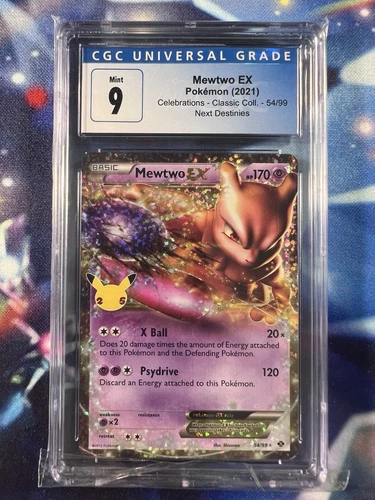 Mewtwo EX 54/99 Celebrations: Classic Collection Holo CGC 9 Pokemon TCG