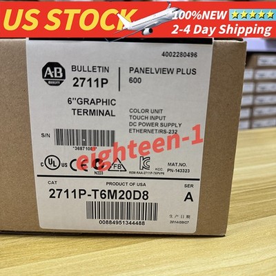 Allen Bradley 2711P-T6M20D8/A   Brand New Factory Sealed PanelView Plus 600